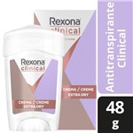 Ficha técnica e caractérísticas do produto Desodorante Antitranspirante Rexona Clinical Extra Dry Feminino 48g