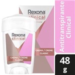 Ficha técnica e caractérísticas do produto Desodorante Antitranspirante Rexona Clinical Rosa Feminino 48g