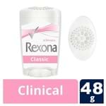 Ficha técnica e caractérísticas do produto Desodorante Antitranspirante Rexona Clinical Women Stick com 48g