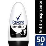 Ficha técnica e caractérísticas do produto Desodorante Antitranspirante Rexona Feminino Invisible Roll-on com 50ml