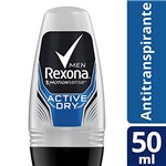Ficha técnica e caractérísticas do produto Desodorante Antitranspirante Roll On Men Active 50 Ml, Rexona