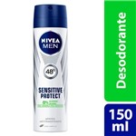 Ficha técnica e caractérísticas do produto Desodorante Nivea Men Sensitive Protect Aerosol Antitranspirante 48h 150ml