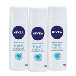 Desodorante Nivea Spray Fresh Natural 24h C/ 3 Unid de 90mL