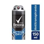 Ficha técnica e caractérísticas do produto Desodorante Rexona Aerosol Masculino Active Dry 150ml