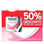Kit Desodorante Roll On Rexona Powder Dry Feminino 50ml 2 Unidades