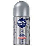 Ficha técnica e caractérísticas do produto Desodorante Roll-On Nivea 50Ml Masculino Silver Protect