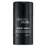 Ficha técnica e caractérísticas do produto Desodorante Stick Armani Code Masculino 75 G