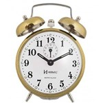 Ficha técnica e caractérísticas do produto Despertador Herweg 2370 Dourado Picoteado Vintage Relógio