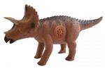 Ficha técnica e caractérísticas do produto Dinossauro Triceratopo com Dispositivo de Som 36cm Adijomar - Marrom