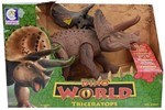 Ficha técnica e caractérísticas do produto Dinossauro Triceratops Dino World com Som - Cotiplás - 2089
