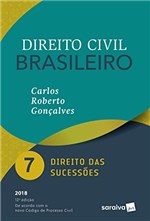 Ficha técnica e caractérísticas do produto Direito Civil Brasileiro Vol. 7 Direito das Sucessões