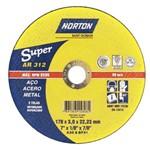 Ficha técnica e caractérísticas do produto Disco Corte 7x1/8x7/8 Super - Norton
