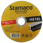 Ficha técnica e caractérísticas do produto Disco de Corte Metal 115X1.6X20mm