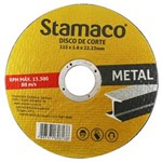 Ficha técnica e caractérísticas do produto Disco de Corte Metal 115x1.6X22mm
