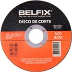 Ficha técnica e caractérísticas do produto Disco de Corte para Aço 115 X 1 X 22,2 Mm - Belfix - 96398