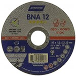 Ficha técnica e caractérísticas do produto Disco de Corte para Inox 115 X 1,0 X 22,23 Mm - BNA12