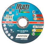 Ficha técnica e caractérísticas do produto Disco de Corte para Inox 115 X 1,0 X 22,33 Mm - MULTICORTE - Norton