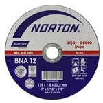 Ficha técnica e caractérísticas do produto Disco de Corte para Inox 7" X 1.6mm X 7/8" BNA12 - Norton