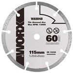 Ficha técnica e caractérísticas do produto Disco Diamantado WA5048 115mm G60 para Serra Circular WX429 Worx