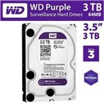 Ficha técnica e caractérísticas do produto Disco Rígido Western Digital 3TB Purple A/V SATA - WD30PURX