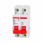 Ficha técnica e caractérísticas do produto Disjuntor Bipolar Din Steck Sd62 C 40A 3KA