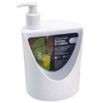 Dispenser Coza Porta Detergente e Esponja 600ml Branco