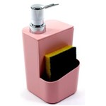 Ficha técnica e caractérísticas do produto Dispenser para Detergente com Porta Esponja 650ml - Rosa - Rosa