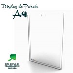 Ficha técnica e caractérísticas do produto Display A4 Porta Folha Parede Cristal