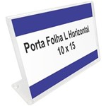 Ficha técnica e caractérísticas do produto Display ou Porta Folha Horizontal L em Acrílico para Papel 10 X 15