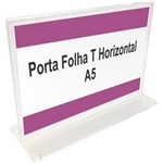 Ficha técnica e caractérísticas do produto Display ou Porta Folha Horizontal L em Acrílico para Papel A5