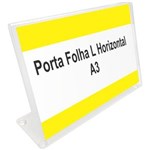 Ficha técnica e caractérísticas do produto Display ou Porta Folha L em Acrílico para Papel A3
