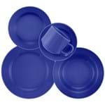 Ficha técnica e caractérísticas do produto Donna Azul Aparelho de Jantar e Chá 20 Peças
