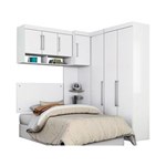 Ficha técnica e caractérísticas do produto Dormitório de Solteiro 7 Portas Modena Branco - LC Móveis - Branco