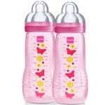 Ficha técnica e caractérísticas do produto Double Pack: 2 Mamadeiras Fashion Bottle (330ml) Girls (4m+) - MAM