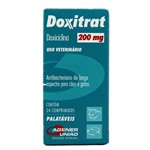 Ficha técnica e caractérísticas do produto Doxitrat 200mg Antibiótico Cães 24 Comprimidos - Agener União