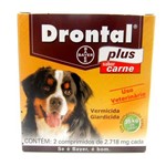 Ficha técnica e caractérísticas do produto Drontal Plus Sabor Carne Cães Até de 35kg 2 Comprimidos