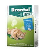 Ficha técnica e caractérísticas do produto Drontal Vermífugo para Gatos 4 Kg 4 Comprimidos - Bayer