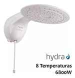 Ficha técnica e caractérísticas do produto Ducha/chuveiro Optima Hydra 8 Temperaturas 220v 6800w