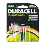 Ficha técnica e caractérísticas do produto Duracell Aaa Pilha Alcalina Recarregável C/2