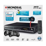 Ficha técnica e caractérísticas do produto DVD Game Star Mondial 6010-01 com USB II com Karaokê Função Game Entrada USB e Ripping