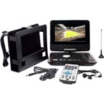 Ficha técnica e caractérísticas do produto DVD Player Automotivo Dazz Tela 7" - TV Digital Portátil, Entradas USB, SD e Capa Protetora Acoplável ao Encosto de Cabeça
