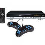 Dvd Player com Conexão Usb. Game. Ripping e 2 Joysticks Amvox Amd 910 Amvox