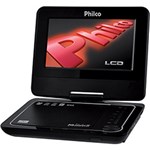 Ficha técnica e caractérísticas do produto DVD Player Portátil com Tela de 7, Leitura MP3, Entrada USB e Cartão de Memória - Adventure IV Black - Philco