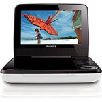 Ficha técnica e caractérísticas do produto DVD Player Portátil com Tela LCD 7" USB e DivX + Suporte P/ Carro - PD7030 - Philips