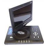 Ficha técnica e caractérísticas do produto Dvd Player Portatil Grande com Tela Hd de 11,5 com Tv, Usb, Controle Remoto, Antena e Carregador com