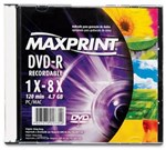 Ficha técnica e caractérísticas do produto DVD-R 4.7 Gb 16x Slim - Maxprint - 1
