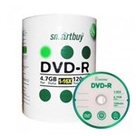 DVD-R 4.7GB 1-16x - Smartbuy - com Logo - 100 Unidades