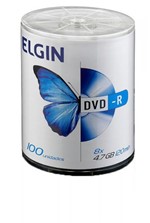 Ficha técnica e caractérísticas do produto DVD-R 47 Gb 8X / 16X 120 Min Elgin com 100
