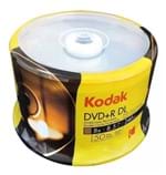 Ficha técnica e caractérísticas do produto Dvd+R Dl Kodak 8.5Gb 240Min Printable Tubo C/50