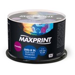 Ficha técnica e caractérísticas do produto DVD+R DL Printable Maxprint 8.5GB/240min 8x (Dual-Layer) (Bulk C/ 50)